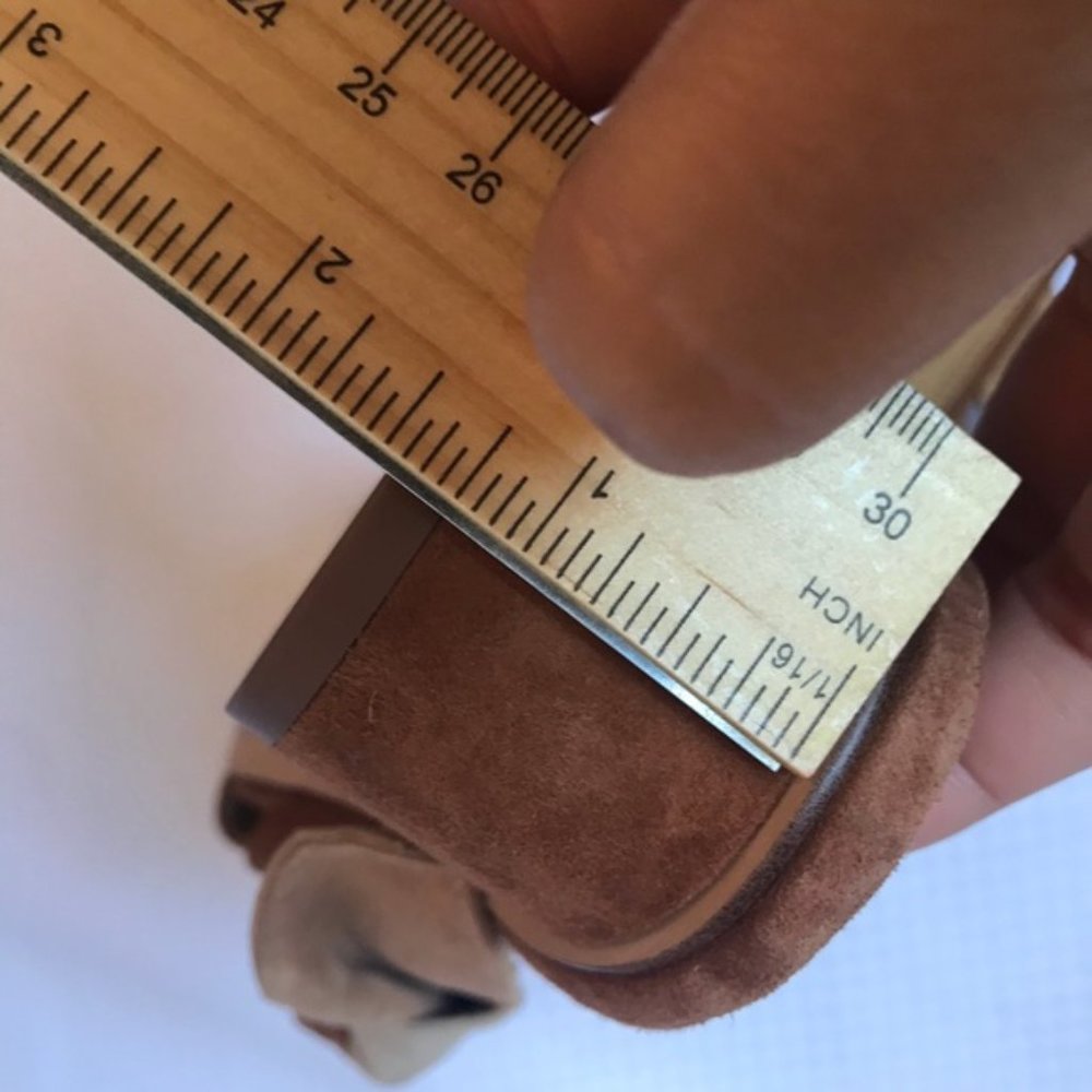 Splendid Women’s Cognac Bow Knot Slip-on Sandals Size 7.5 Suede - Picture 2 of 8